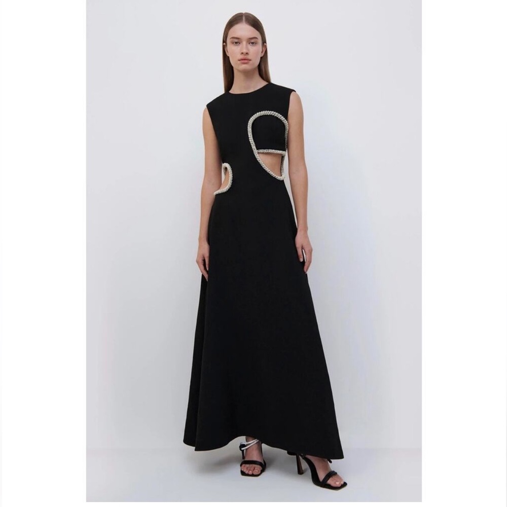 Jonathan Simkhai Giada Embellished Cut-Out Midi Dress